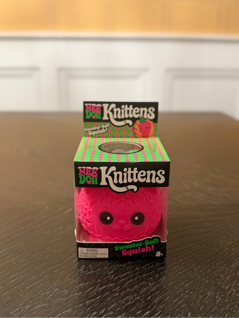 Needoh Knittens Pink Fidget Squishy Toy